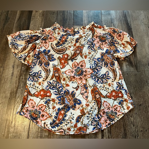 Misa Los Angeles Floral Blouse Top Women’s Size X-Small - Picture 6 of 6